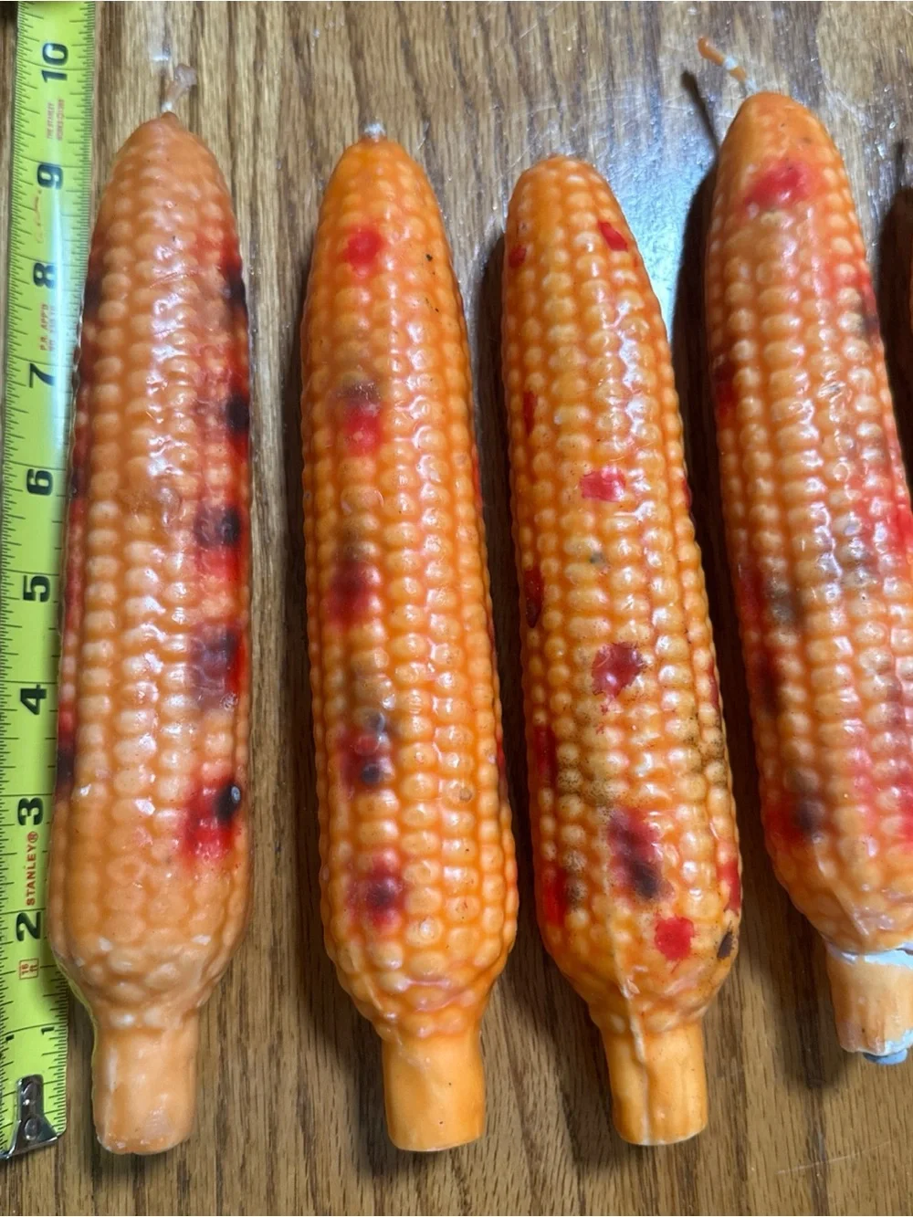 Harvest Orange Corn-Shaped Decorative Candles - Set of 6